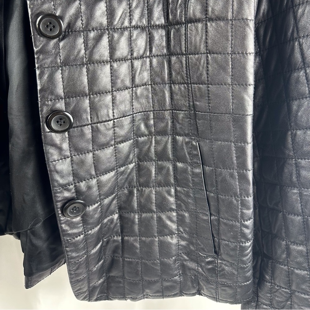 Pendleton Black Leather Jacket, Size Large (0052) - image 4